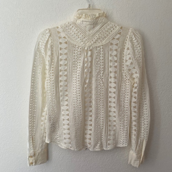 Anthropologie Cream Lace Blouse - Picture 2 of 4